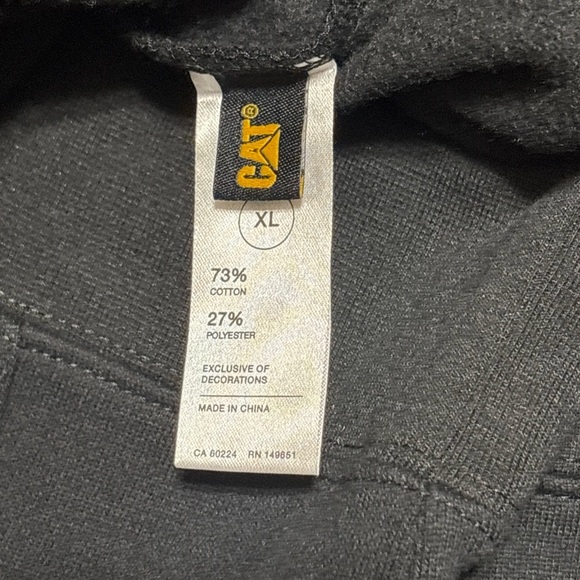 🔥🔥🔥Caterpillar Black Hoodie with Yellow Logo Size: XL🔥🔥🔥 - Picture 5 of 6